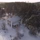 Aerial view of new white modern residential house at winter near the forest 11 - VideoHive Item for Sale