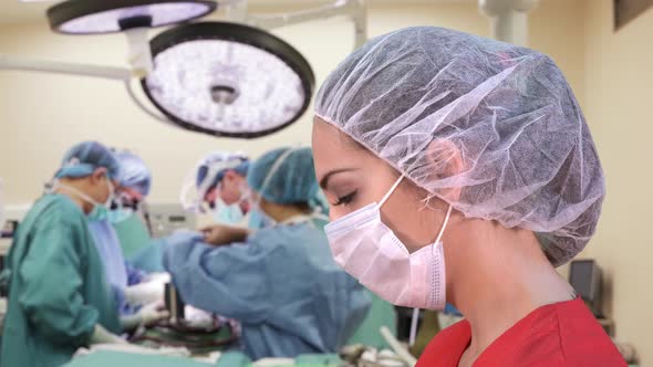 Female Surgeon in the Operation Room