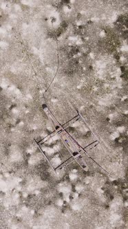 Vertical Video of Low Tide in the Ocean Near the Coast of Zanzibar Tanzania alt