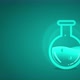 Potion icon in tones of blue with bubbles. Flat cartoon style. Loop animation - VideoHive Item for Sale