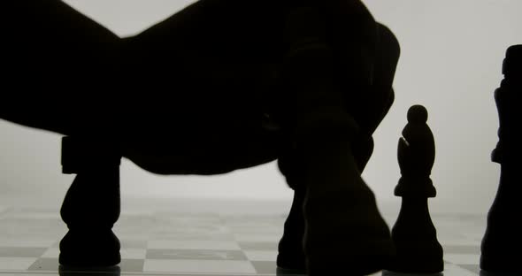 Chess Pieces In Silhouette 53b