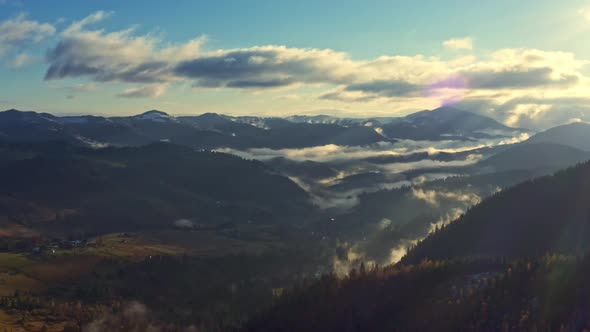 Picturesque Mountain Landscapes Near the Village of Dzembronya in Ukraine in the Carpathians alt