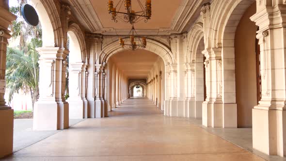 Spanish Colonial Revival Architecture Arches and Columns San Diego Balboa Park alt
