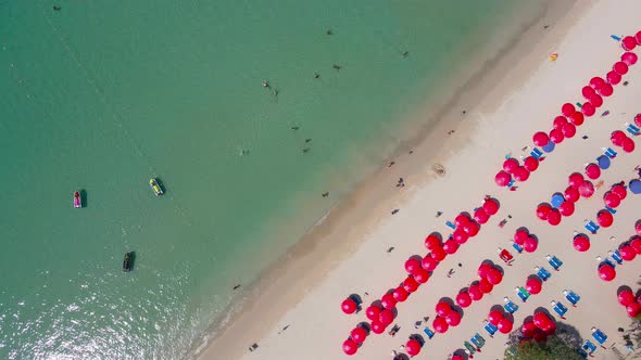 Sea wave on Beach sand in sunset. Aerial view shot on drone camera hight quality alt
