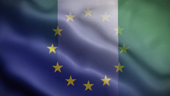 EU Nigeria Flag Loop Background 4K alt