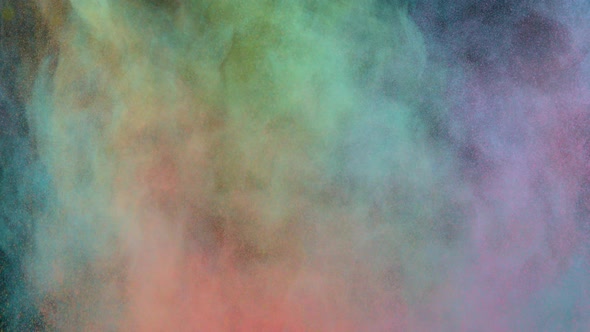 Super Slowmotion Shot of Color Powder and Smoke Background alt