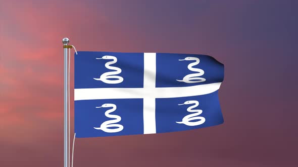 Martinique Flag 4k alt