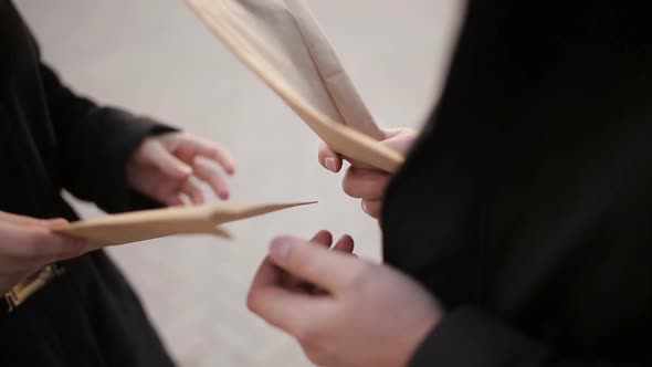 Clouseup Male Spy Sends Secret Documents to the Woman Instead of Receiving the Envelope with Money alt