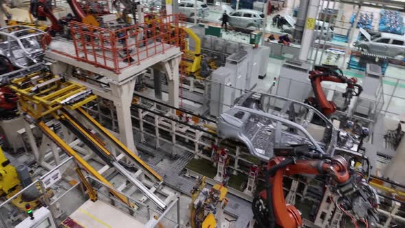 Electric Car Production Line Modern Factory