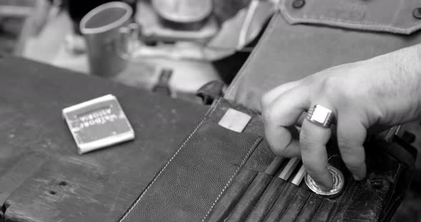 World War II German Wehrmacht Soldier Officer Commander Packing Tablet with Documents Of World War alt