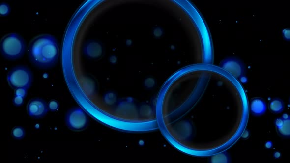Bright Blue Glowing lLghts And Rings