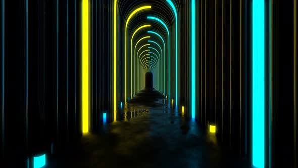 Abstract Futuristic Tunnel Loop