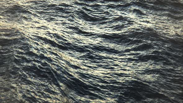 Sea or ocean waving. Realistic looking landscape of infinite salt water basin.