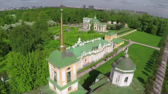 Scenic Aerial View of Tsaritsyno Park, Moscow alt