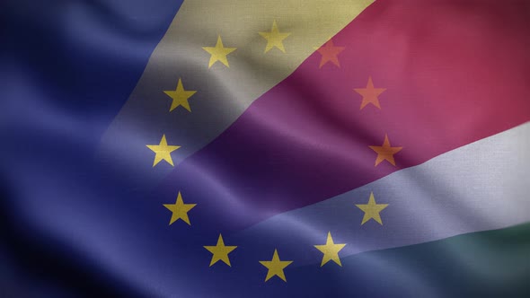 EU Seychelles Flag Loop Background 4K