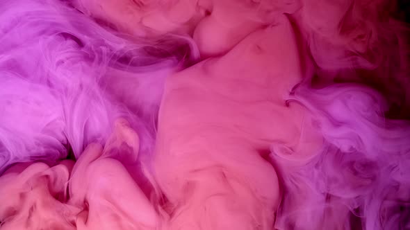 Pink Paint Creates Abstract Clouds alt