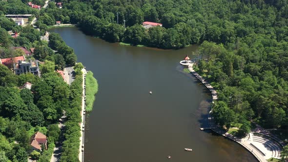 European City with Park and Lake alt