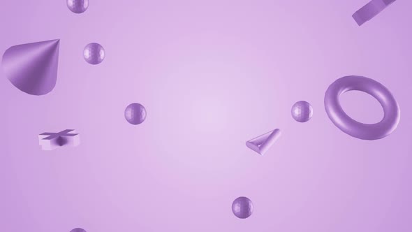 Geometric Shapes Abstract Purple Background Animation