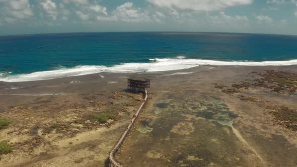The Famous Cloud 9 Surf Boardwalk in Siargao Island, Philippines alt