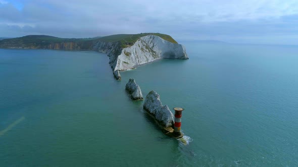 The Needles on the Isle of Wight From the Air alt