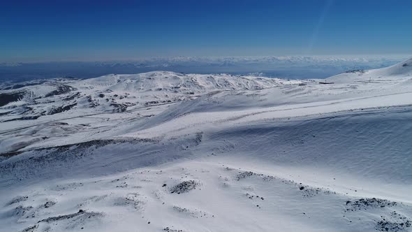 Aerial Snowy Valley alt