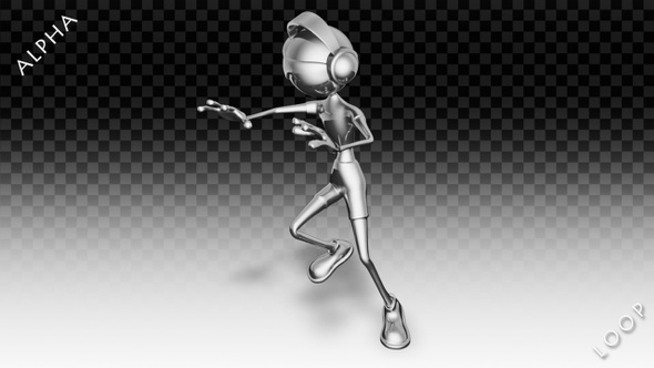 3D Silver Man - Cartoon Hip-Hop Dance alt