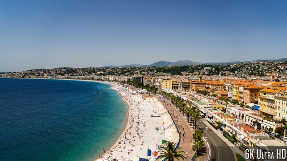 6K Time-lapse Aerial View of Nice France alt