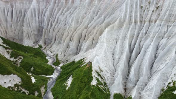 white cliffs on the ocean