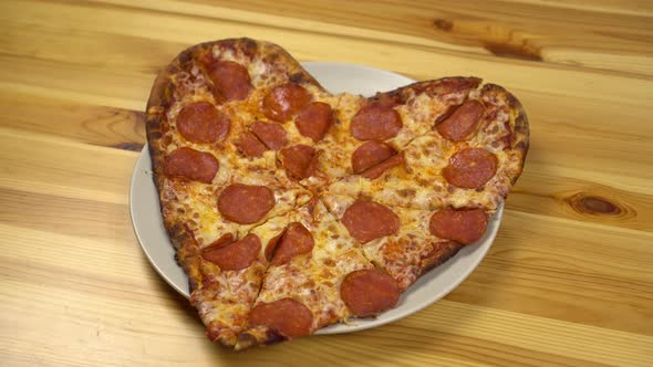 Heart Shaped Pizza for Valentine's Day alt