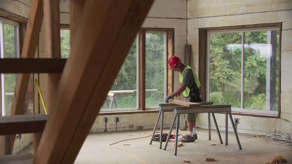 Construction worker working on remodel