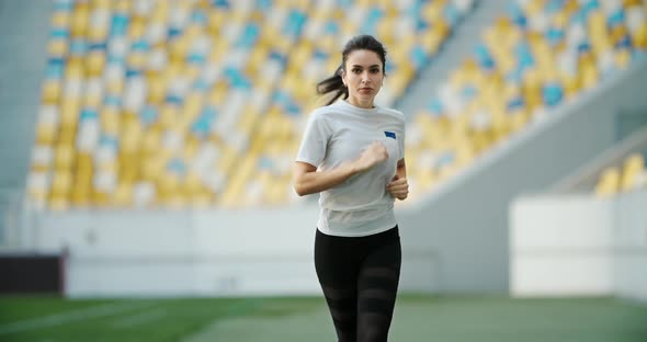 Female Jogger Running Smartwatch