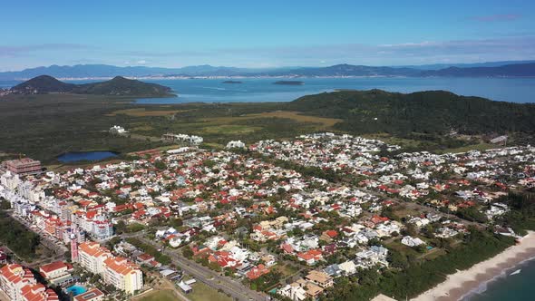 Florianopolis Beach Brazil. International tourism landmark. alt