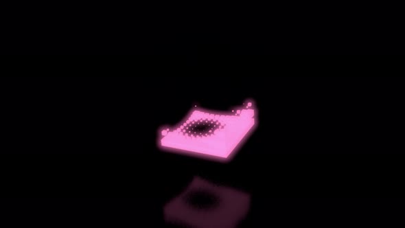Neon Light Pink Object Animation Glow Effect 4K alt