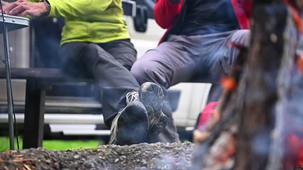 Romantic Camping For Two with Campfire. alt