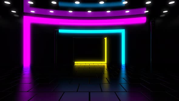 Neon Stage Background Loop