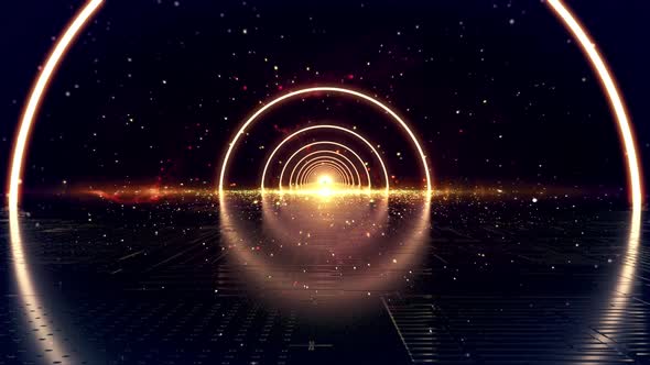 Neon Circle Glow Particle 4K  alt