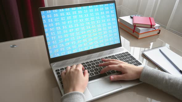 Blue binary code alt