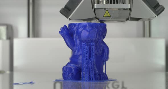 Mechanism of 3D Printer Working on Printing Childrens Toy alt
