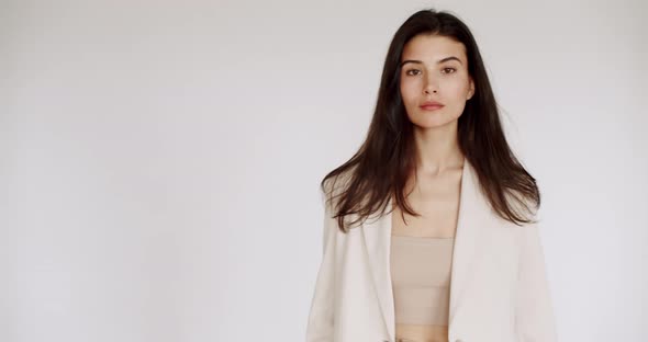 Beauty Woman with Face Healthy Clean Fresh Skin Beauty Female Model alt