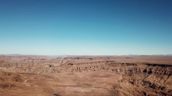 Fish River Canyon in Namibia, Africa Aerial Drone Shot.  Lanscape of the the Largest Canyon in Afric alt