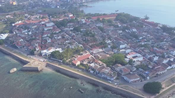 Elegant Buildings in Old Town at Historical Galle Fort alt