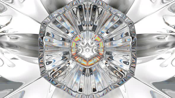kaleidoscope rotate of Gemstone diamond or shiny glass texture. 3d render, 3d an