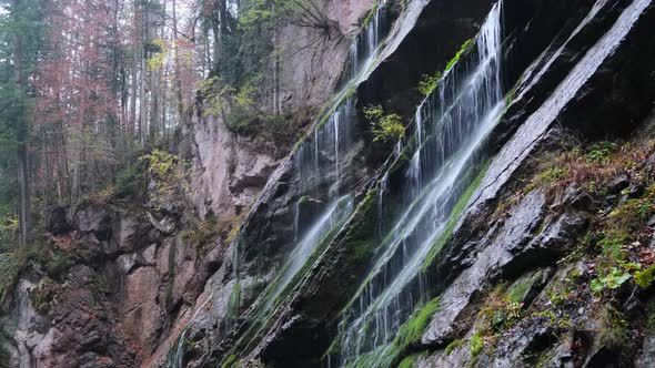 Wimbachklamm gorge and Wimbach stream, Bavaria, Germany alt