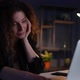 Portrait of an Upset Business Woman at Her Desk Late at Night - VideoHive Item for Sale