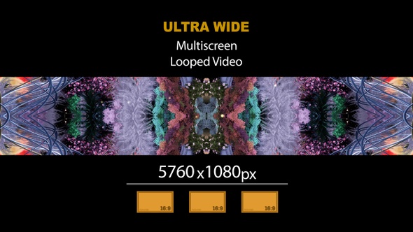 Ultra Wide HD Luxury Magic Garden Hall Mirror 01