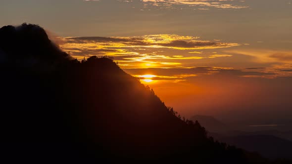 Sunrise Landscape From Behind a Mountainside, Sri Lanka  alt