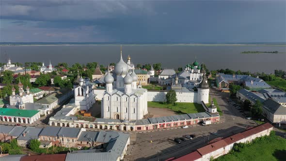Aerial view of Rostov Kremlin, Russia