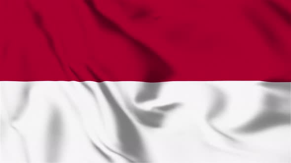 4K Indonesia Flag - Loopable