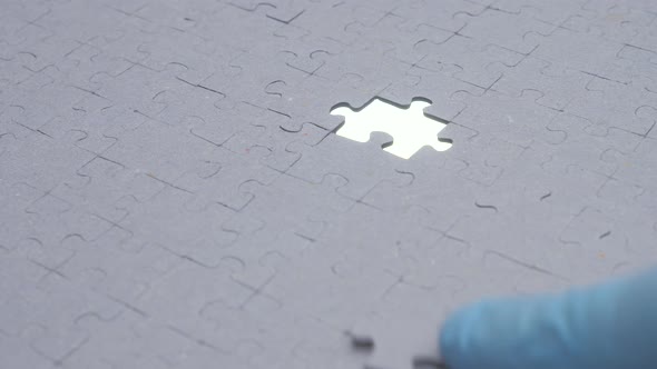 Missing Jigsaw Puzzle Piece, Business Concept for Completing the Final Puzzle Piece. Completing Grey