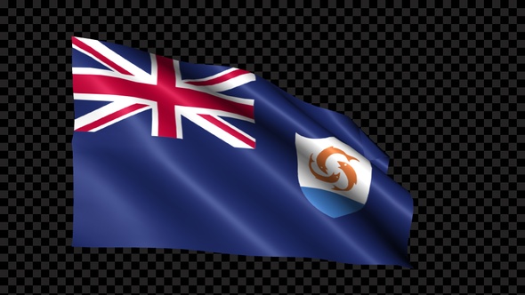 Anguilla Flag Blowing In The Wind alt
